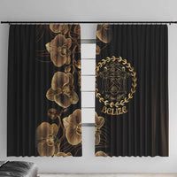 Belize Gold Orchid Window Curtain Luxury Stylized