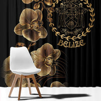 Belize Gold Orchid Window Curtain Luxury Stylized