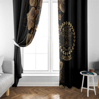 Belize Gold Orchid Window Curtain Luxury Stylized