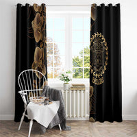 Belize Gold Orchid Window Curtain Luxury Stylized