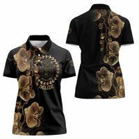 Belize Gold Orchid Women Polo Shirt Luxury Stylized