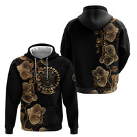 Belize Gold Orchid Zip Hoodie Luxury Stylized