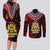 Anpi an Ayiti 1804–1806 Haiti Couples Matching Long Sleeve Bodycon Dress and Long Sleeve Button Shirt Liberte ou la Mort!