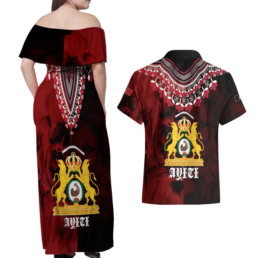 Anpi an Ayiti 1804–1806 Haiti Couples Matching Off Shoulder Maxi Dress and Hawaiian Shirt Liberte ou la Mort!
