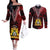 Anpi an Ayiti 1804–1806 Haiti Couples Matching Off The Shoulder Long Sleeve Dress and Long Sleeve Button Shirt Liberte ou la Mort!