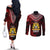 Anpi an Ayiti 1804–1806 Haiti Couples Matching Off The Shoulder Long Sleeve Dress and Long Sleeve Button Shirt Liberte ou la Mort!