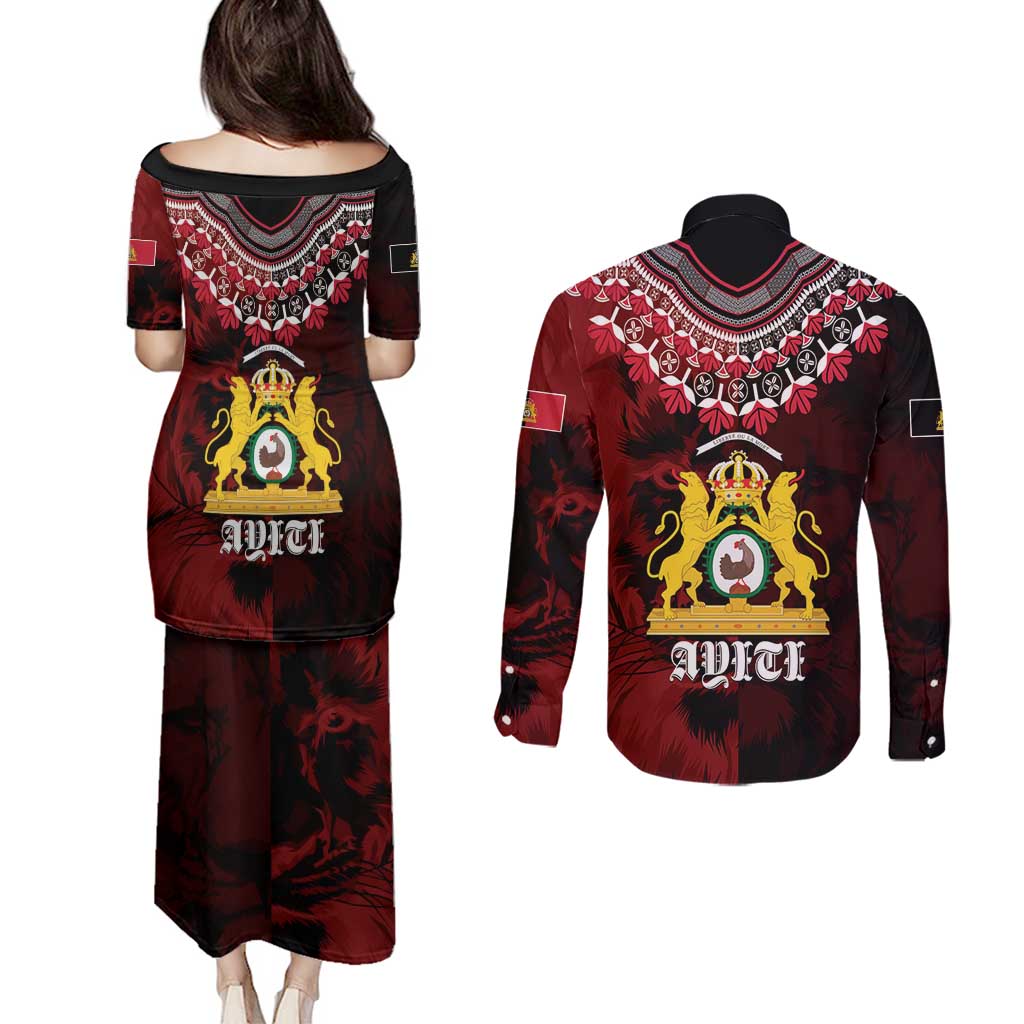 Anpi an Ayiti 1804–1806 Haiti Couples Matching Puletasi and Long Sleeve Button Shirt Liberte ou la Mort!