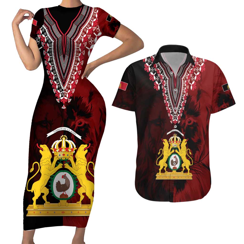 Anpi an Ayiti 1804–1806 Haiti Couples Matching Short Sleeve Bodycon Dress and Hawaiian Shirt Liberte ou la Mort!