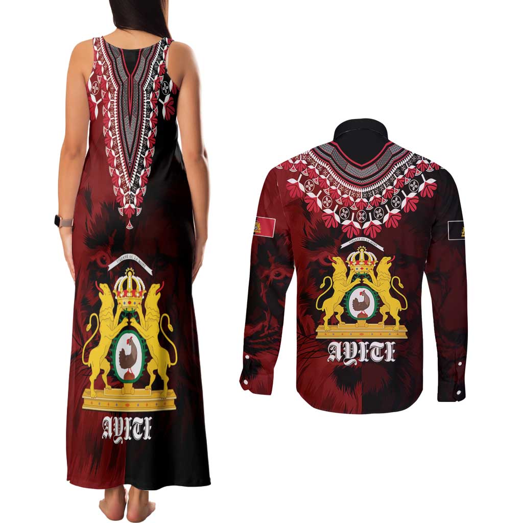 Anpi an Ayiti 1804–1806 Haiti Couples Matching Tank Maxi Dress and Long Sleeve Button Shirt Liberte ou la Mort!