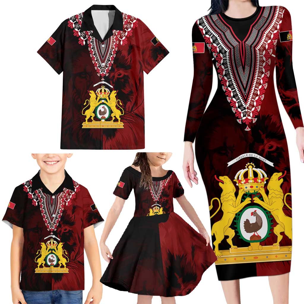 Anpi an Ayiti 1804–1806 Haiti Family Matching Long Sleeve Bodycon Dress and Hawaiian Shirt Liberte ou la Mort!