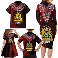 Anpi an Ayiti 1804–1806 Haiti Family Matching Long Sleeve Bodycon Dress and Hawaiian Shirt Liberte ou la Mort!