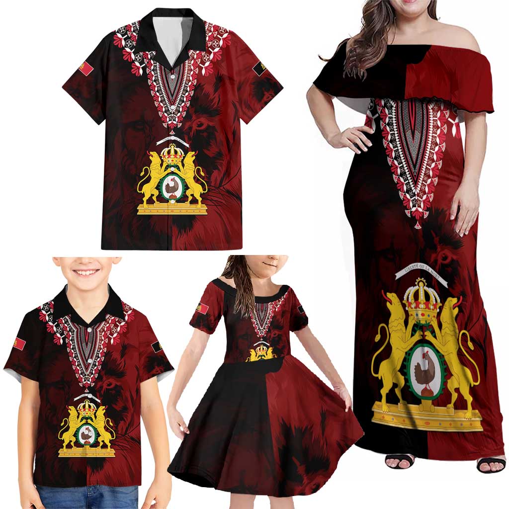 Anpi an Ayiti 1804–1806 Haiti Family Matching Off Shoulder Maxi Dress and Hawaiian Shirt Liberte ou la Mort!