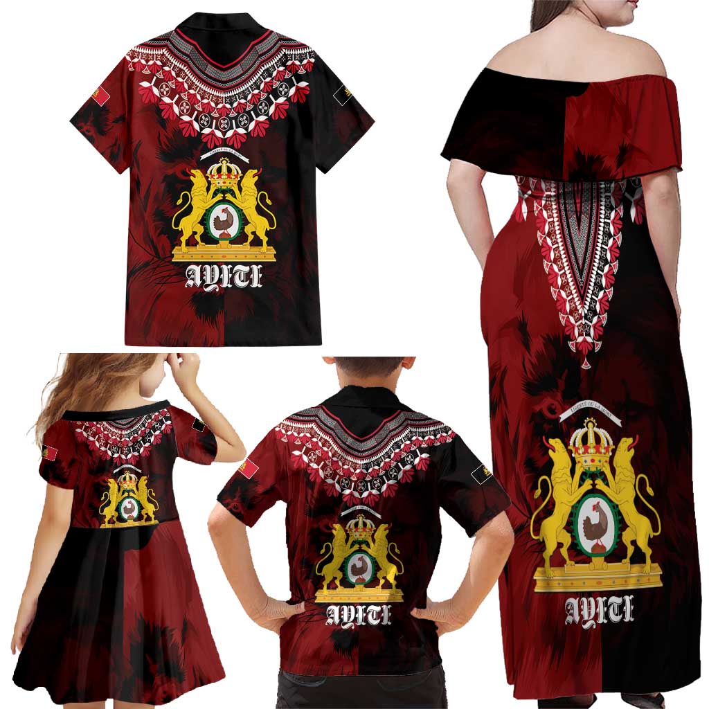 Anpi an Ayiti 1804–1806 Haiti Family Matching Off Shoulder Maxi Dress and Hawaiian Shirt Liberte ou la Mort!