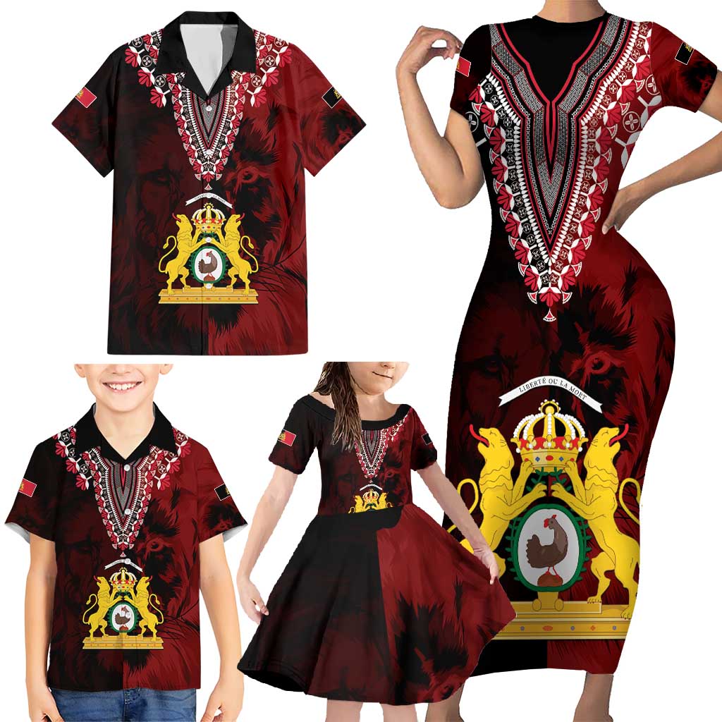 Anpi an Ayiti 1804–1806 Haiti Family Matching Short Sleeve Bodycon Dress and Hawaiian Shirt Liberte ou la Mort!