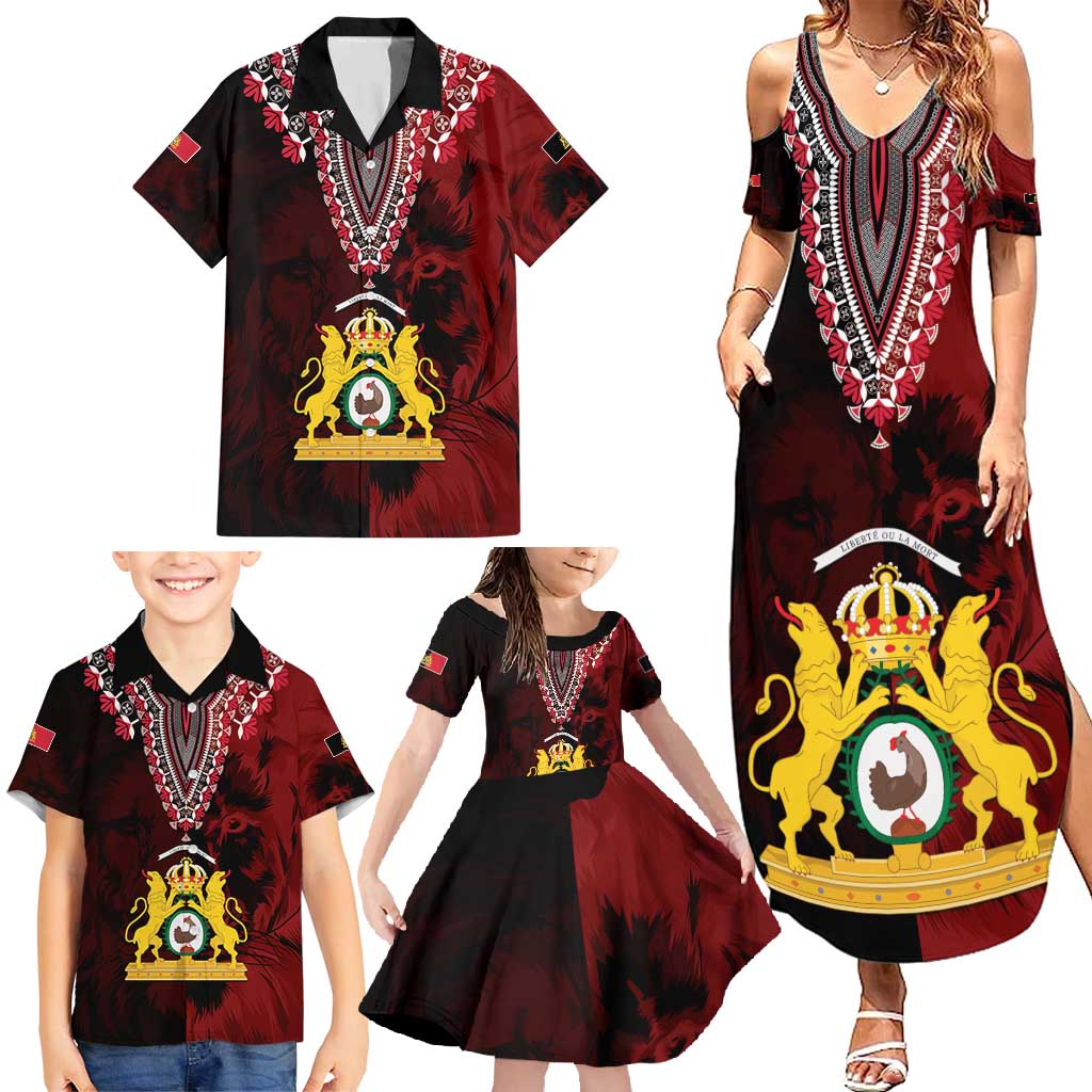 Anpi an Ayiti 1804–1806 Haiti Family Matching Summer Maxi Dress and Hawaiian Shirt Liberte ou la Mort!