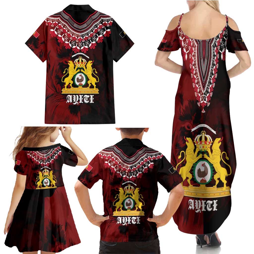 Anpi an Ayiti 1804–1806 Haiti Family Matching Summer Maxi Dress and Hawaiian Shirt Liberte ou la Mort!