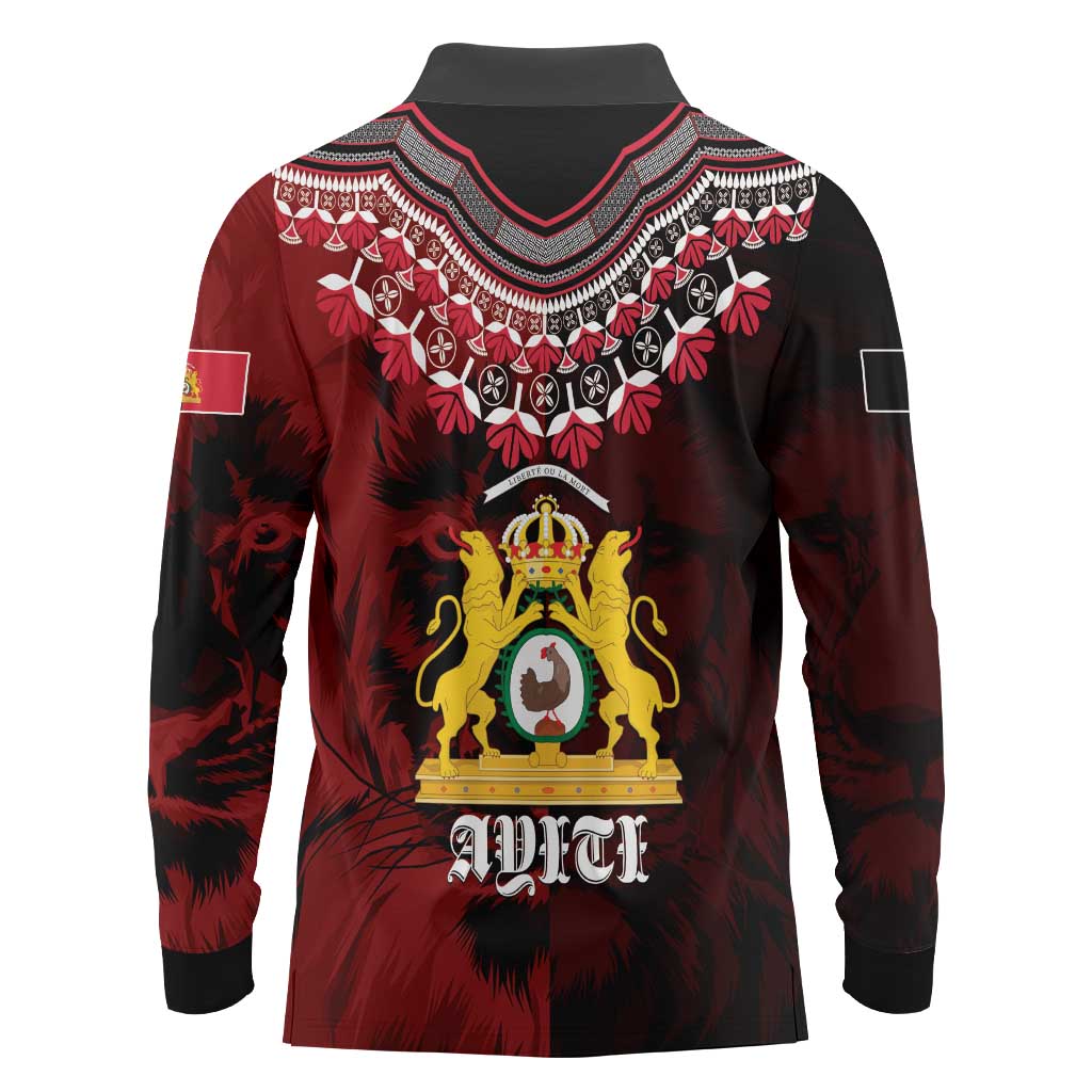 Anpi an Ayiti 1804–1806 Haiti Long Sleeve Polo Shirt Liberte ou la Mort!