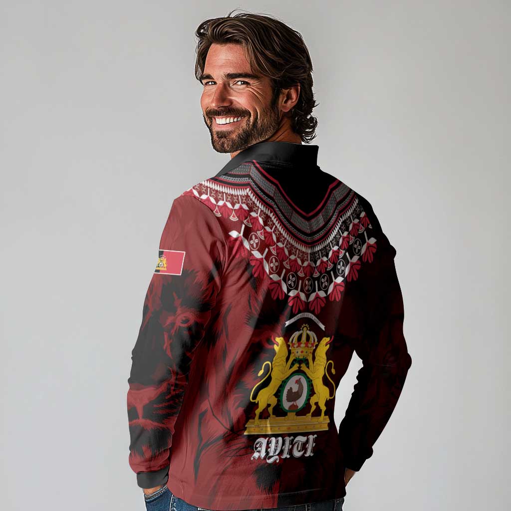 Anpi an Ayiti 1804–1806 Haiti Long Sleeve Polo Shirt Liberte ou la Mort!