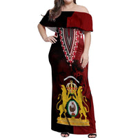 Anpi an Ayiti 1804–1806 Haiti Off Shoulder Maxi Dress Liberte ou la Mort!