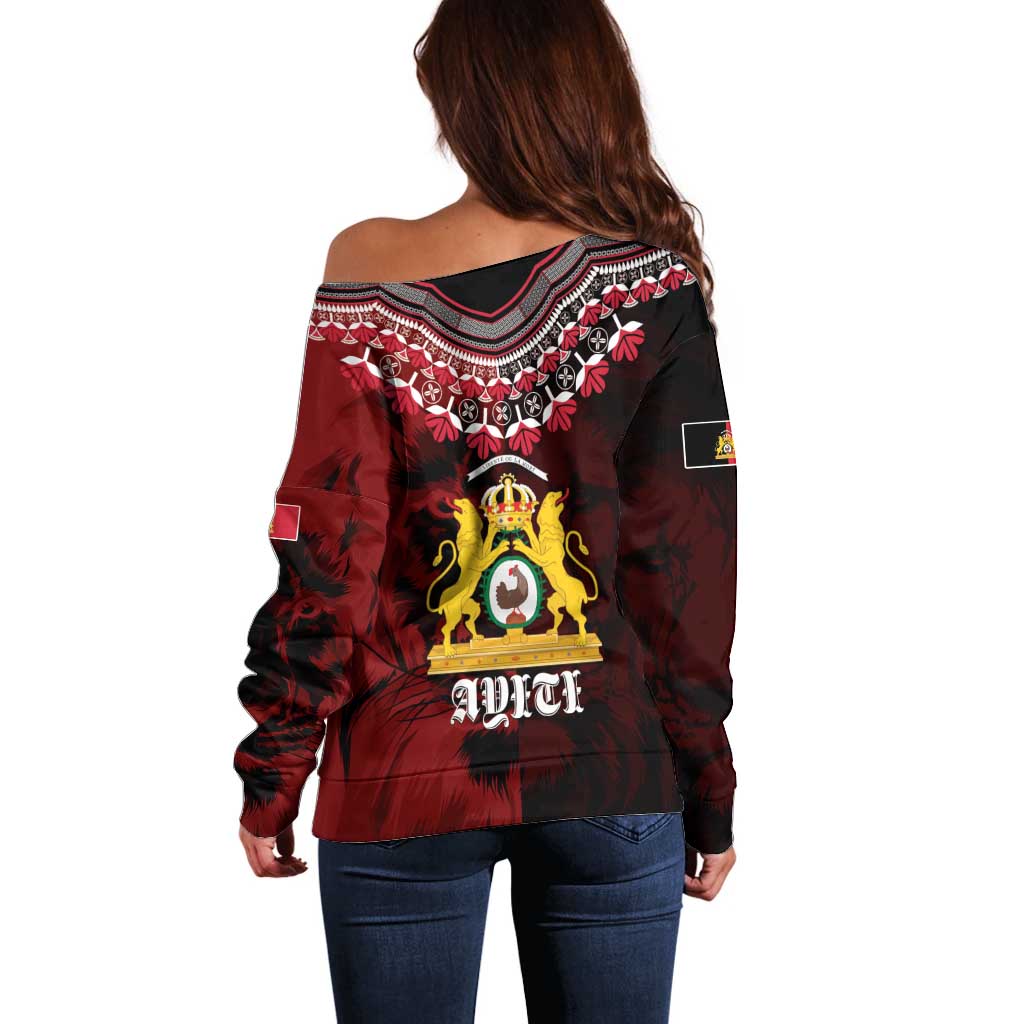 Anpi an Ayiti 1804–1806 Haiti Off Shoulder Sweater Liberte ou la Mort!