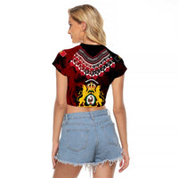 Anpi an Ayiti 1804–1806 Haiti Raglan Cropped T Shirt Liberte ou la Mort!