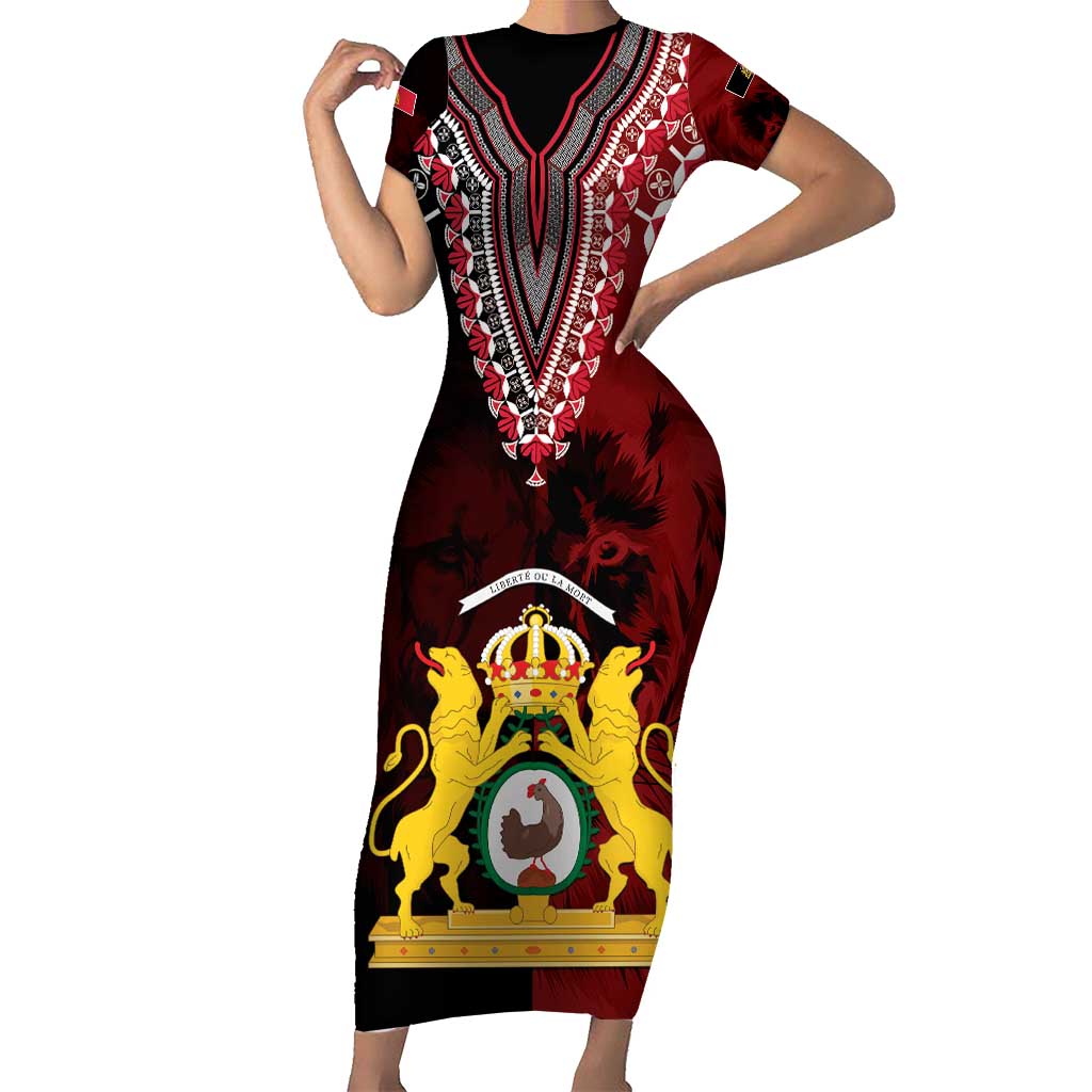 Anpi an Ayiti 1804–1806 Haiti Short Sleeve Bodycon Dress Liberte ou la Mort!