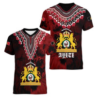 Anpi an Ayiti 1804–1806 Haiti Women V-Neck T-Shirt Liberte ou la Mort!