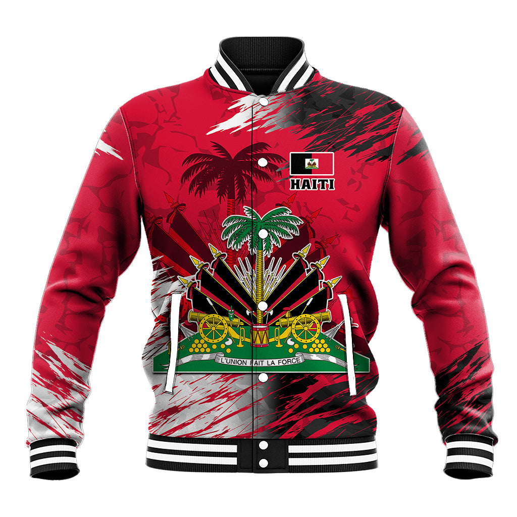 Personalised Haiti 1964 Baseball Jacket Ayiti Coat Of Arms With Flag - Wonder Print Shop