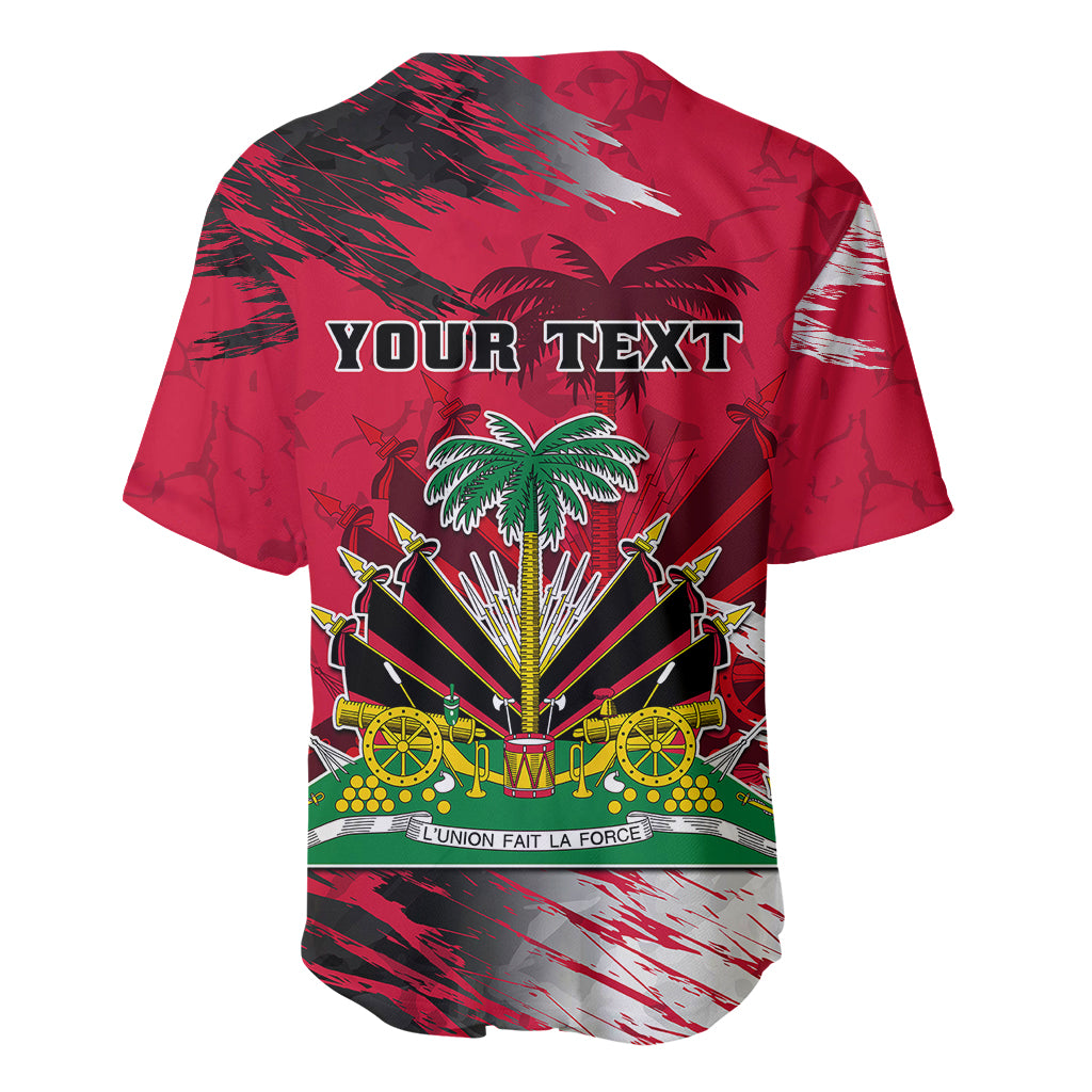 Personalised Haiti 1964 Baseball Jersey Ayiti Coat Of Arms With Flag - Wonder Print Shop