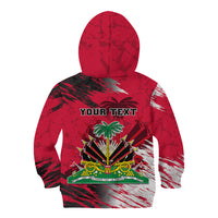 Personalised Haiti 1964 Kid Hoodie Ayiti Coat Of Arms With Flag - Wonder Print Shop