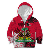 Personalised Haiti 1964 Kid Hoodie Ayiti Coat Of Arms With Flag - Wonder Print Shop