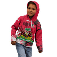 Personalised Haiti 1964 Kid Hoodie Ayiti Coat Of Arms With Flag - Wonder Print Shop