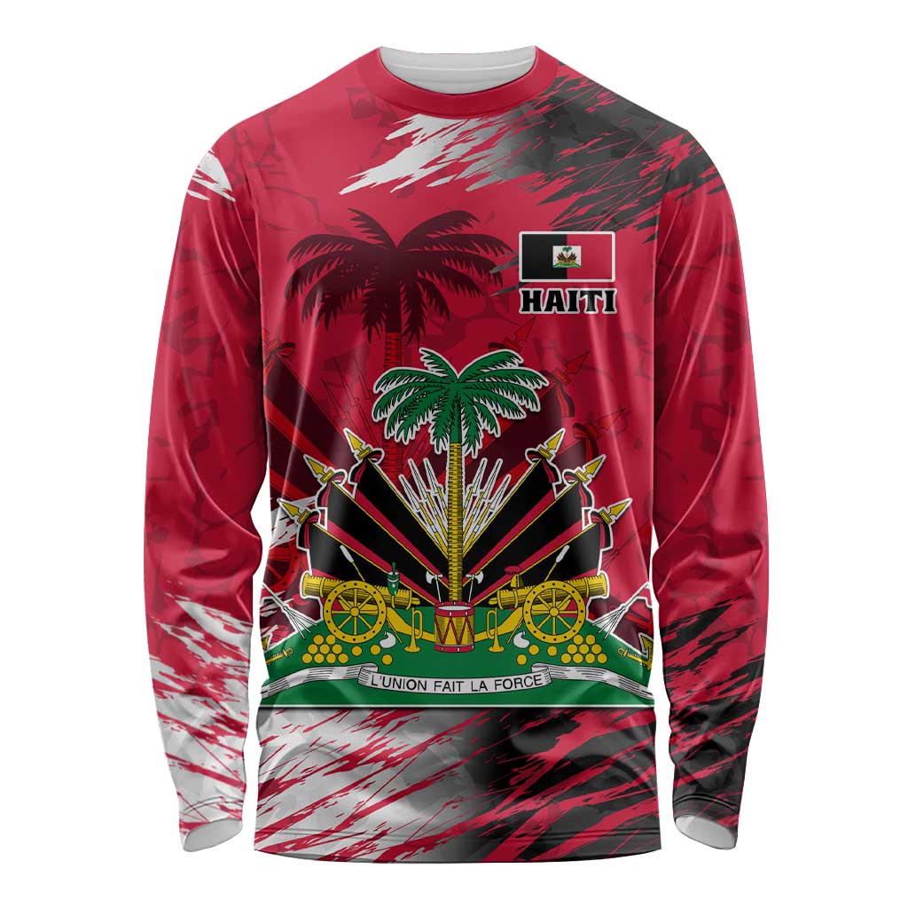 Personalised Haiti 1964 Long Sleeve Shirt Ayiti Coat Of Arms With Flag LT01