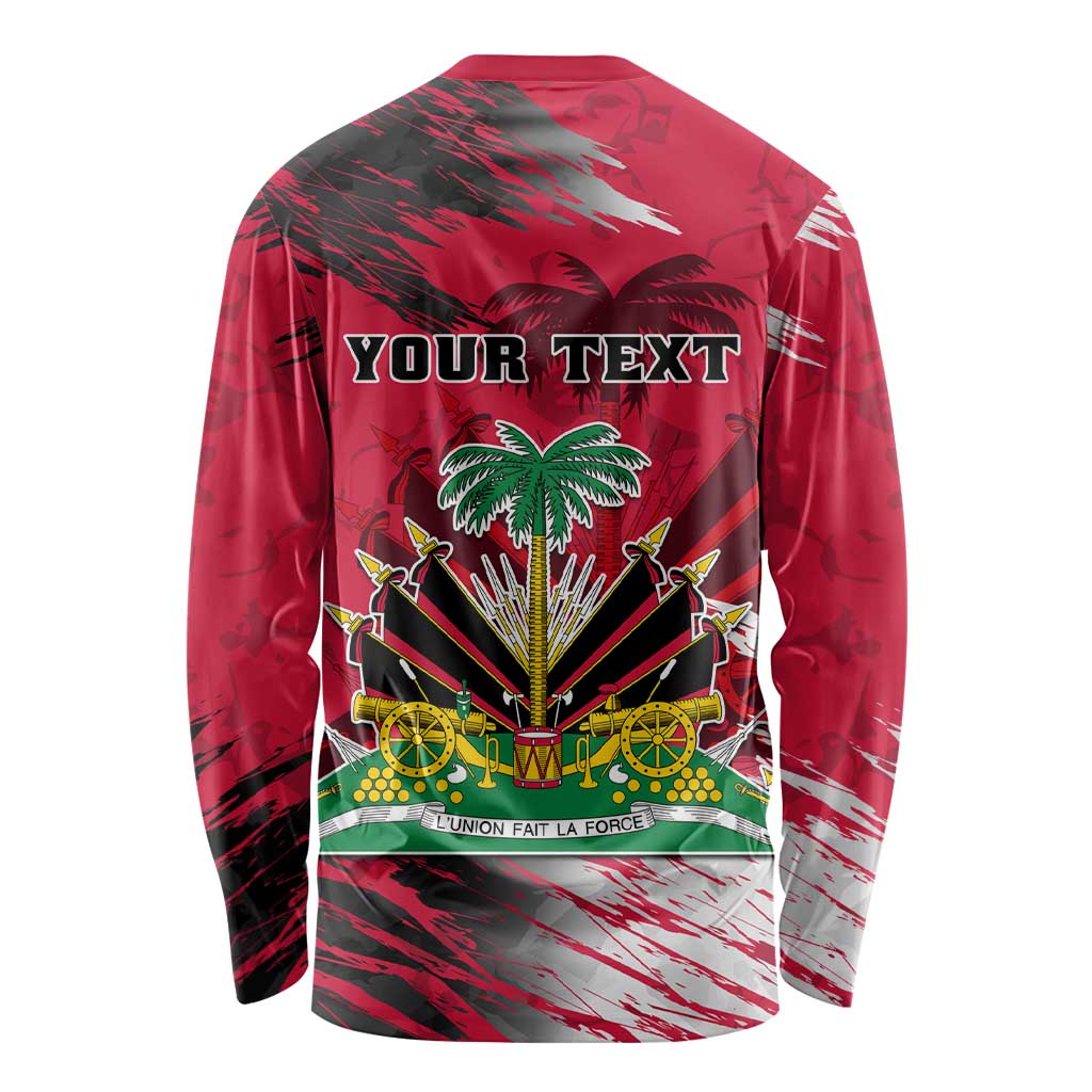 Personalised Haiti 1964 Long Sleeve Shirt Ayiti Coat Of Arms With Flag LT01