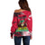 Personalised Haiti 1964 Off Shoulder Sweater Ayiti Coat Of Arms With Flag - Wonder Print Shop