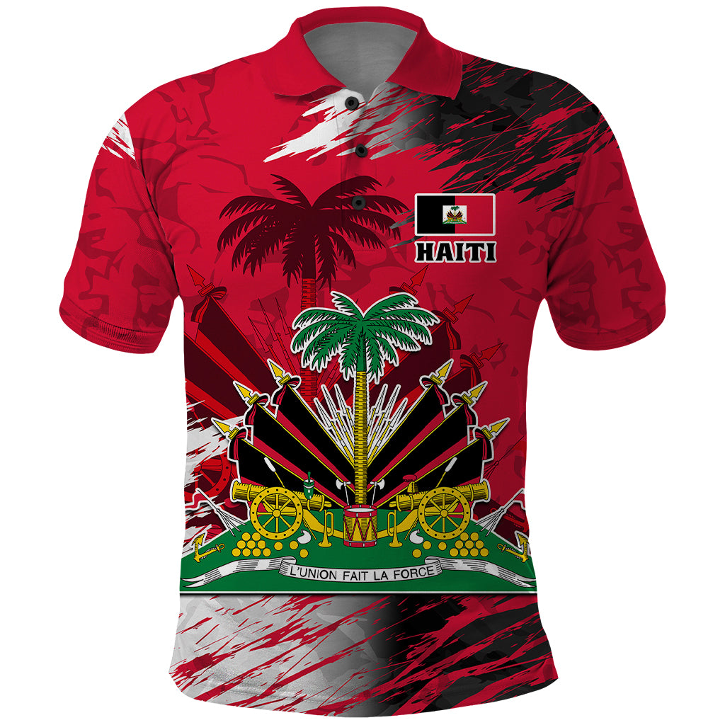 Personalised Haiti 1964 Polo Shirt Ayiti Coat Of Arms With Flag - Wonder Print Shop