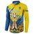 Ukraine Independence Day Button Sweatshirt Ukrainian Dove Sunflower - Wonder Print Shop