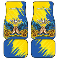 Ukraine Independence Day Car Mats Ukrainian Dove Sunflower - Wonder Print Shop