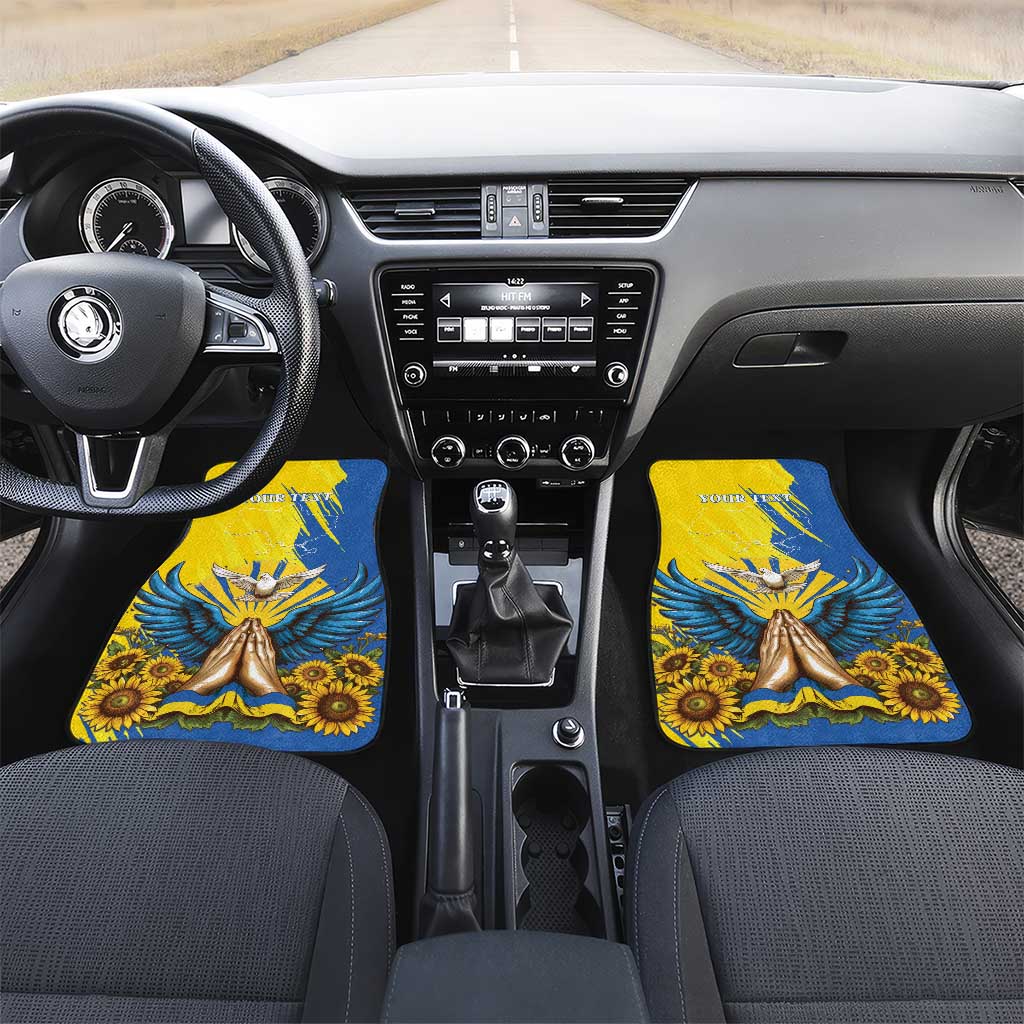 Ukraine Independence Day Car Mats Ukrainian Dove Sunflower - Wonder Print Shop