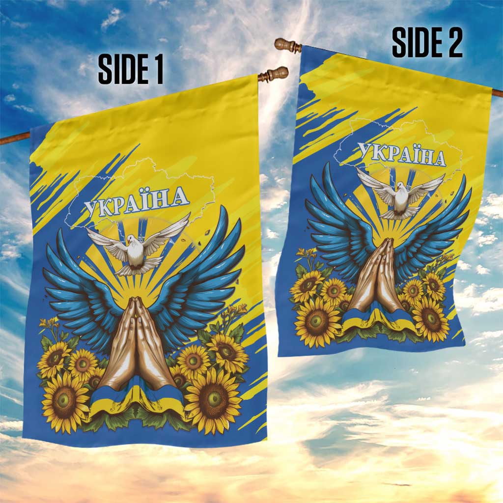 Ukraine Independence Day Garden Flag Ukrainian Dove Sunflower - Wonder Print Shop
