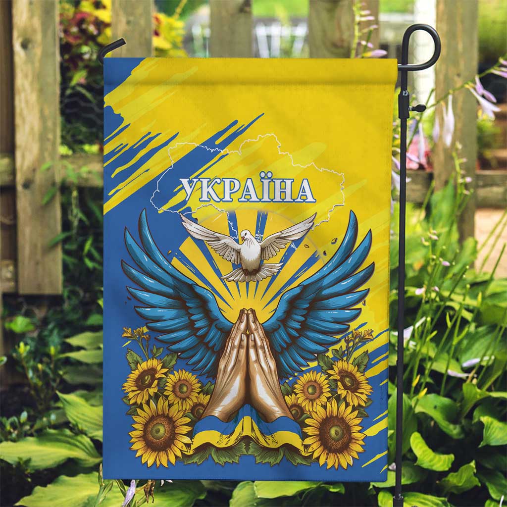 Ukraine Independence Day Garden Flag Ukrainian Dove Sunflower - Wonder Print Shop