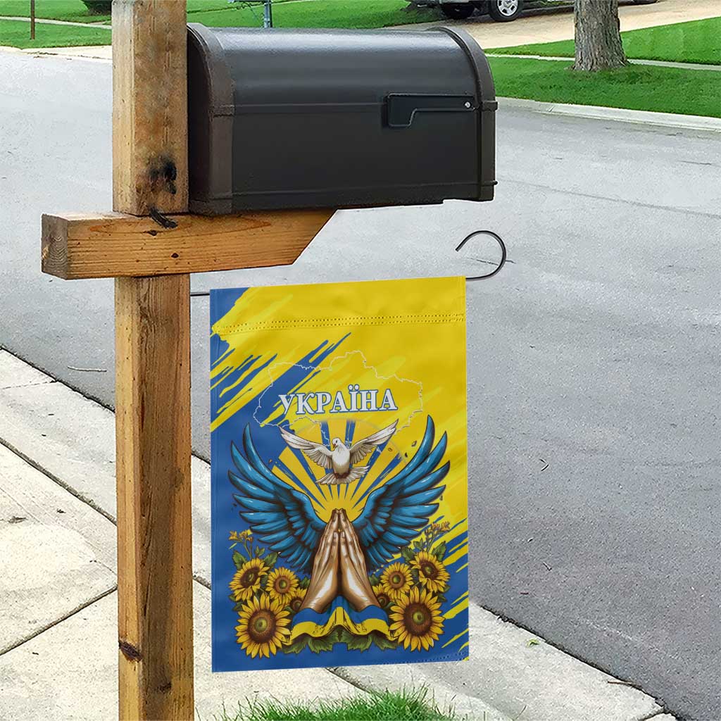 Ukraine Independence Day Garden Flag Ukrainian Dove Sunflower - Wonder Print Shop