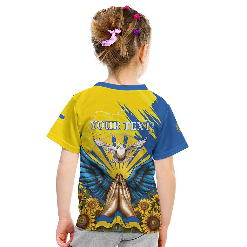 Ukraine Independence Day Kid T Shirt Ukrainian Dove Sunflower - Wonder Print Shop