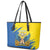 Ukraine Independence Day Leather Tote Bag Ukrainian Dove Sunflower - Wonder Print Shop