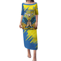 Ukraine Independence Day Puletasi Ukrainian Dove Sunflower - Wonder Print Shop