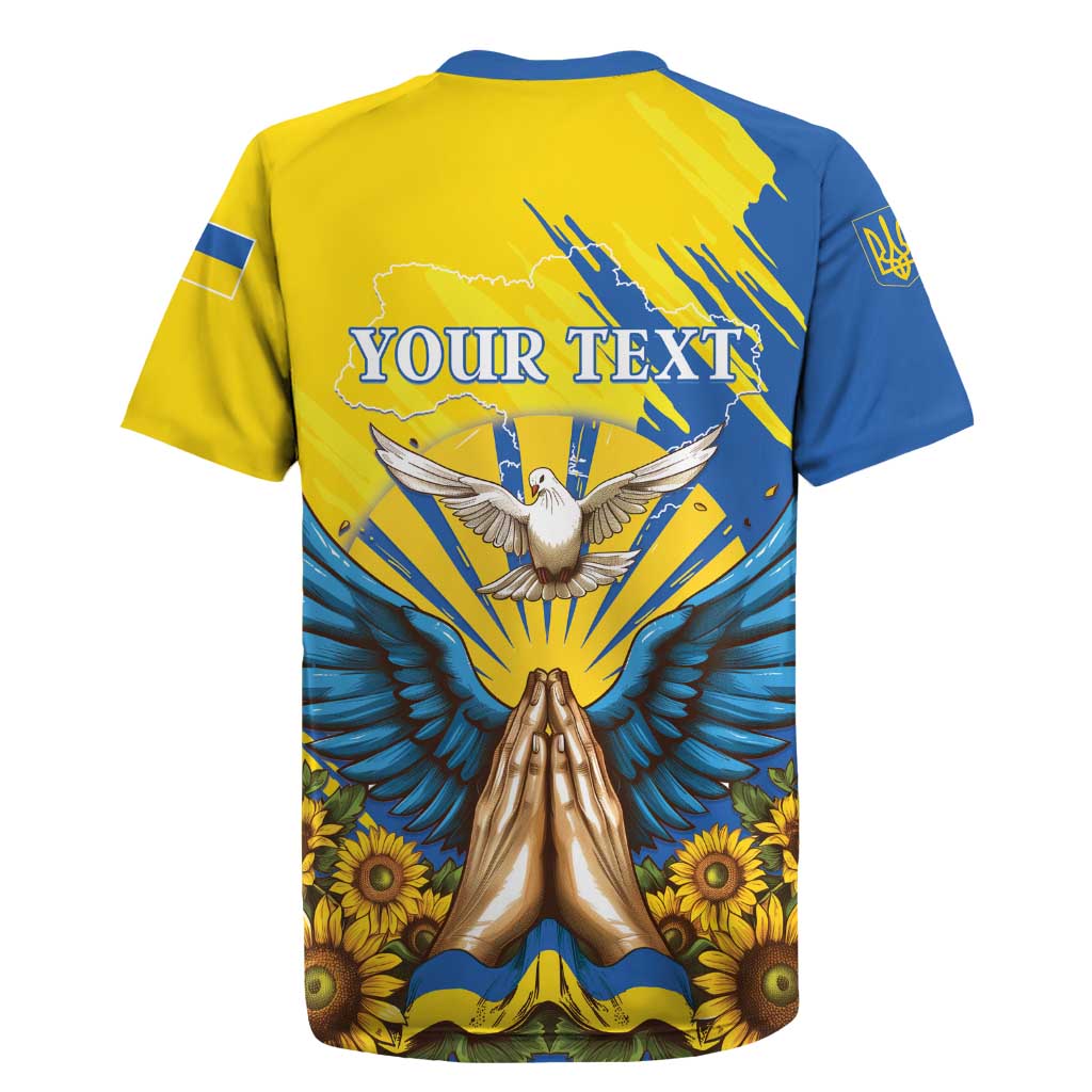 Ukraine Independence Day Rugby Jersey Ukrainian Dove Sunflower - Wonder Print Shop