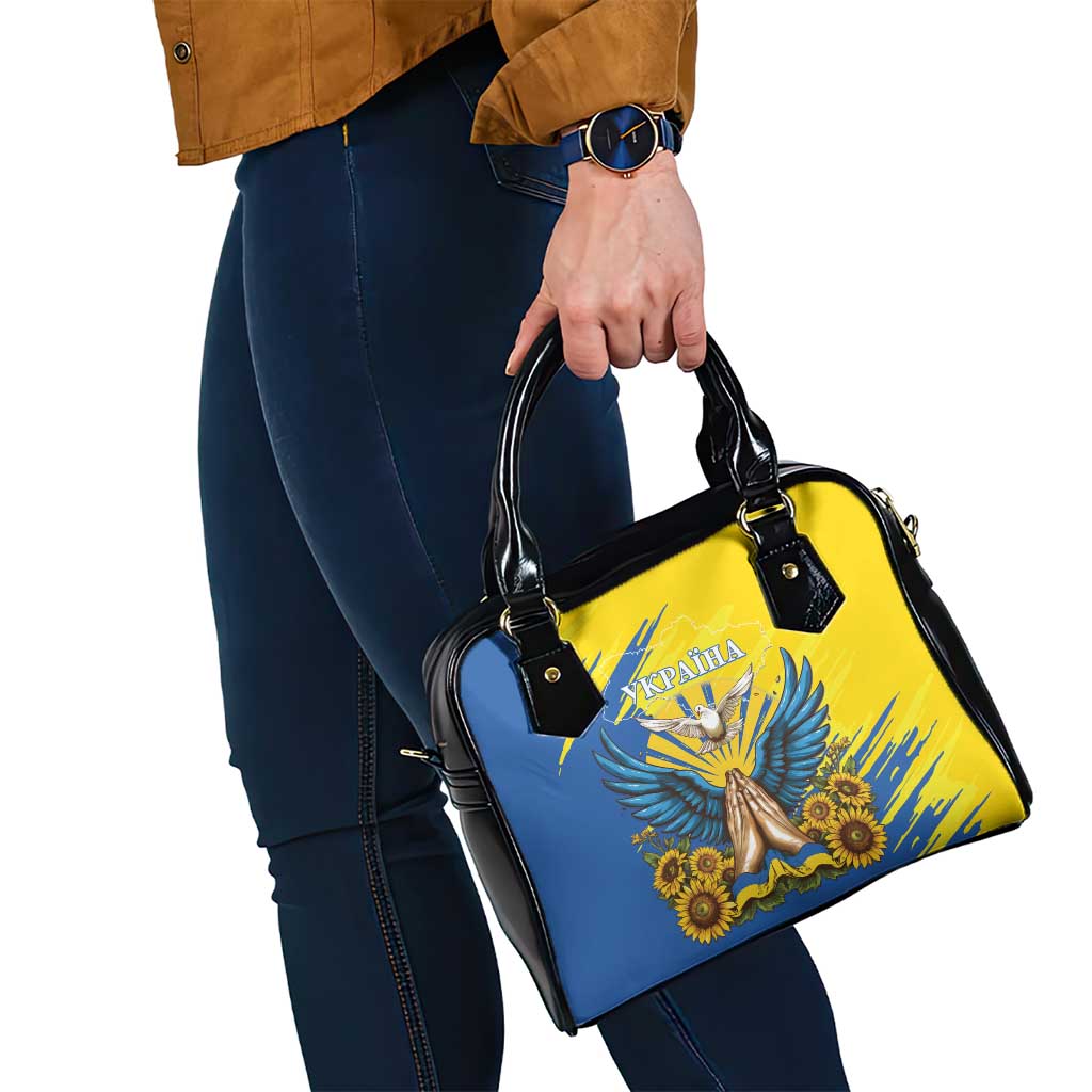 Ukraine Independence Day Shoulder Handbag Ukrainian Dove Sunflower