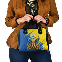 Ukraine Independence Day Shoulder Handbag Ukrainian Dove Sunflower