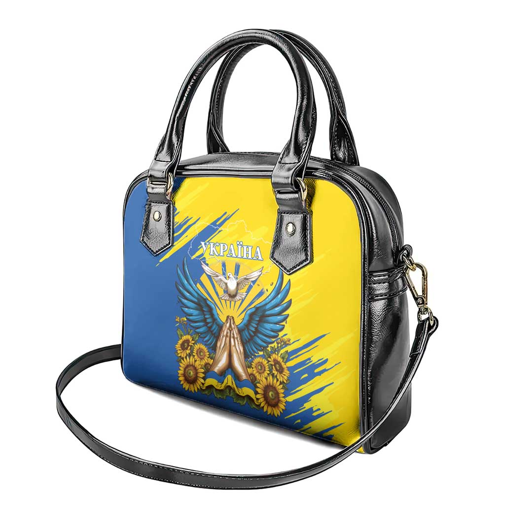 Ukraine Independence Day Shoulder Handbag Ukrainian Dove Sunflower