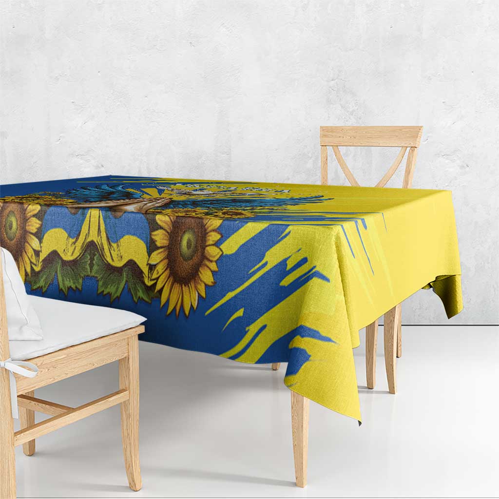 Ukraine Independence Day Tablecloth Ukrainian Dove Sunflower - Wonder Print Shop